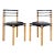 Postmodern Black and Wood Chairs by Kurt Thut for Dietiker, 1980s -Pair of 2 Chairs (Set of 6 or Up to 3 Pairs Avail.) For Sale