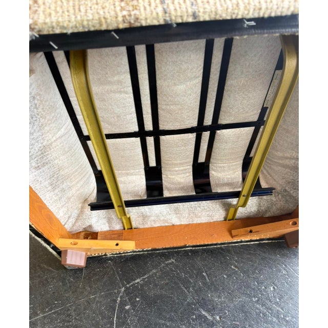 Cream Mid Century Flexsteel Plaid Club Chair For Sale - Image 8 of 11