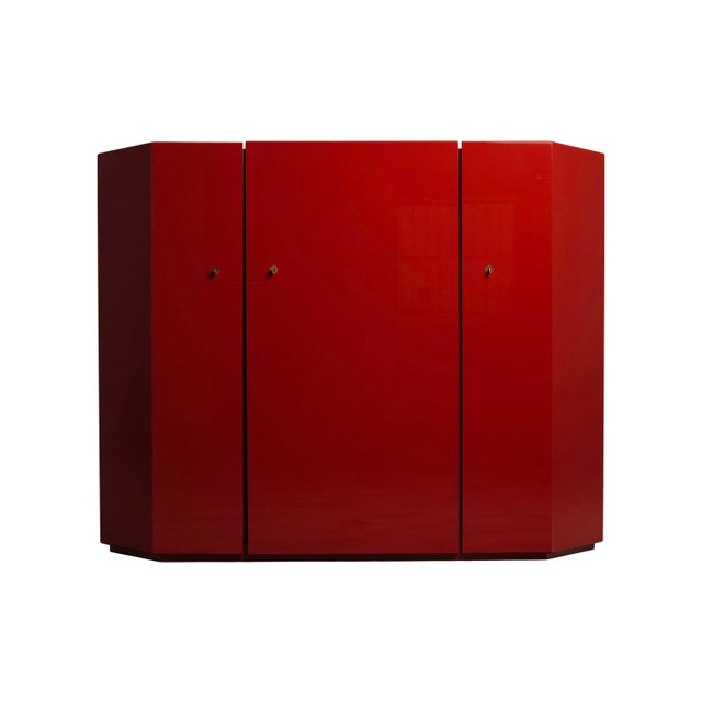 Bramante Red Lacquered Highboard by Kazuhide Takahama for Studio Simon, 1973 For Sale - Image 13 of 13