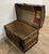 Antique Camel Back Steamer Trunk Chest For Sale - Image 9 of 11