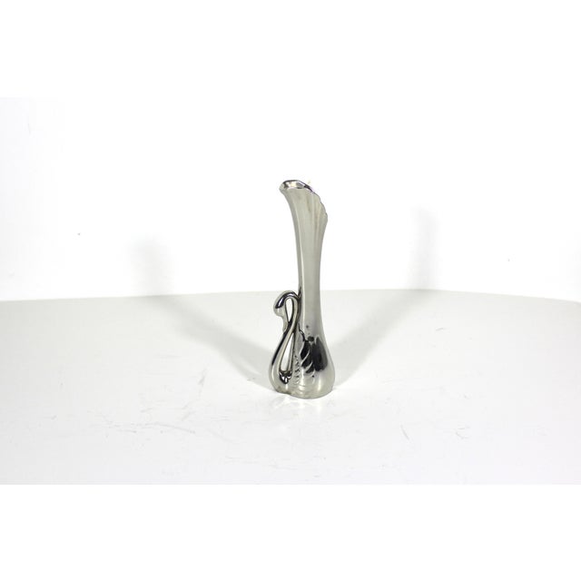 Art Nouveau Vintage Silverplate Swan Bud Vase Art Nouveau Style For Sale - Image 3 of 12
