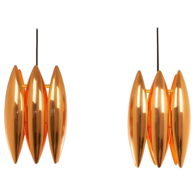 Kastor Pendants in Copper by Jo Hammerborg for Fog & Mørup, 1960s, Set of 2 For Sale - Image 9 of 9