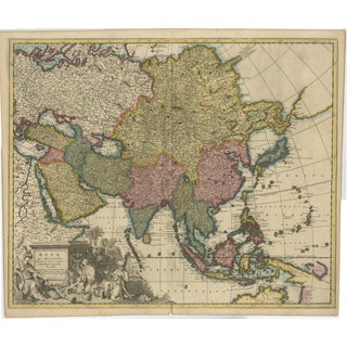 Antique Map of Asia and the East Indies, 1720 For Sale