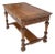 Heavily Fine Carved Oak Small Partners Desk Console Writing Table Mint For Sale