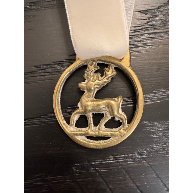 English Vintage English Horse Brass Ornament For Sale - Image 3 of 3