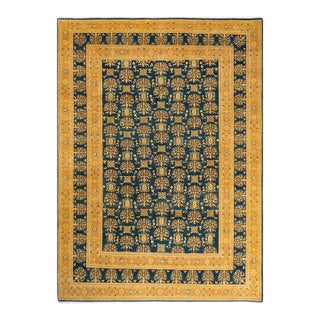 Mogul, One-of-a-Kind Hand-Knotted Area Rug in Green, 6' 1" x 8' 5" For Sale