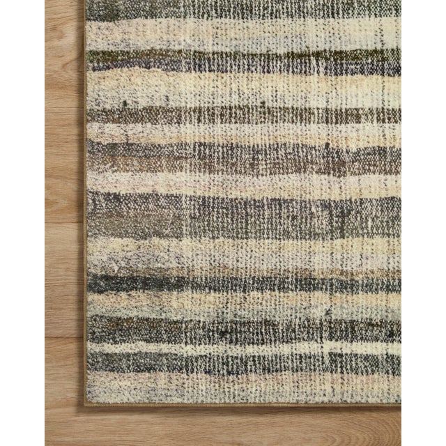 2020s Chris Loves Julia x LoloiHumphrey Natural / Moss 2'-0" x 5'-0" Accent Rug For Sale - Image 5 of 9