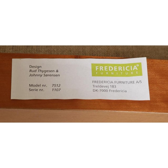 Set of King Series Cherry Armchairs by Rud Thygesen and Johnny Sorensen for Fredericia, 1980s For Sale - Image 6 of 7