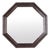 Octagonal Mirror in Dark Wood, 1890s For Sale