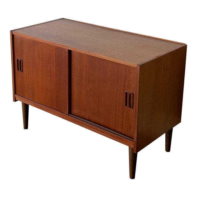 Vintage Danish Teak Cabinet 1960s - Mid Century Modern Storage Credenza - Scandinavian Teak Sideboard For Sale