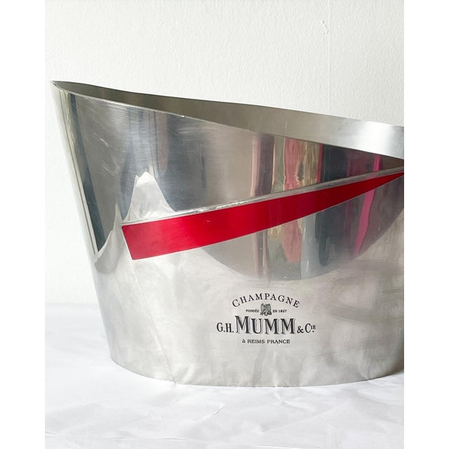 Extra Large Vintage French Pewter Champagne Bucket/Cooler by Mumm