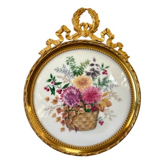 Bouquet of Flowers in Bronze and Porcelain from Limoges, 1920s For Sale