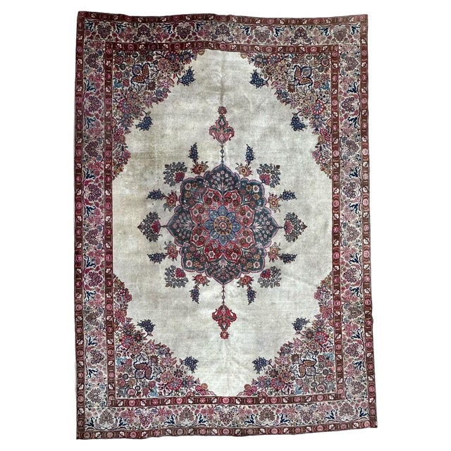 Large Kirman Rug, 1890s For Sale