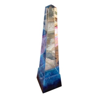 Crystal Obelisk from Daum France, 1920s For Sale