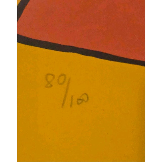 1970s 1970s Alexander Calder Original Lithograph Signed Numbered Edition Framed #80/100 MCM For Sale - Image 5 of 7
