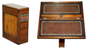 Brown Leather Chest of Drawers from Harrods