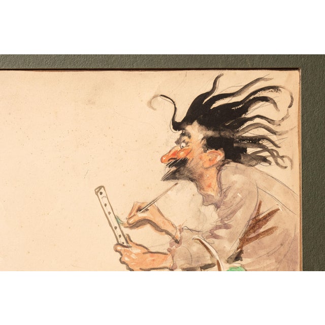 Circa 1900 James Montgomery Flagg Signed Political Cartoon Watercolor For Sale - Image 4 of 7