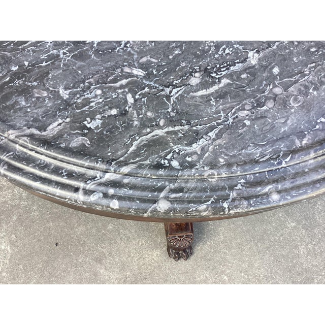Late 19th Century French Antique Guéridon/Center Hall Table W/Marble Top For Sale - Image 5 of 9