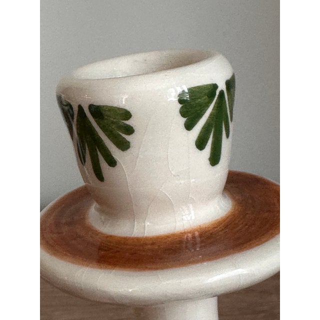 Vintage De Candelaer Delft Polychrome Floral Ceramic Candlesticks – Pair, Netherlands For Sale - Image 15 of 18
