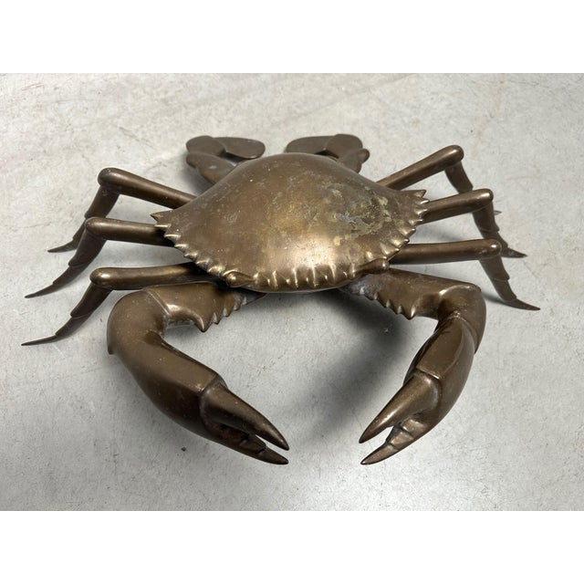 1960s Vintage Krab Model in Solid Brass, 1960s For Sale - Image 5 of 11