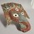 Vintage Nepalese Elephant Ganesh Wall Mask With Gold Gilt, Red & Turquoise Glass Inlay For Sale In Raleigh - Image 6 of 7