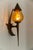 1960s Large French Hand-Forged Iron and Glass Wall Lamp, 1960s For Sale - Image 5 of 17