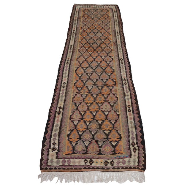 antique Fine Hand-woven caucasian Kilim\. This Kilim measures approx (360x105 cm) Rug folds don't look particularly...
