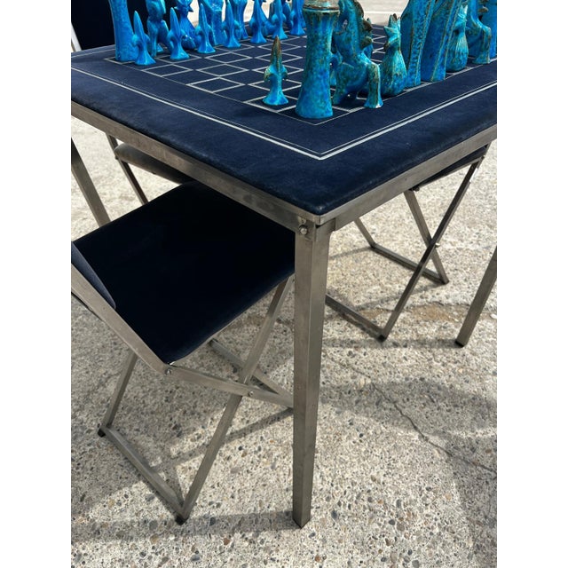Mid-Century Modern Vintage Game Table and Chairs from Christian Dior, 1975, Set of 5 For Sale - Image 3 of 5