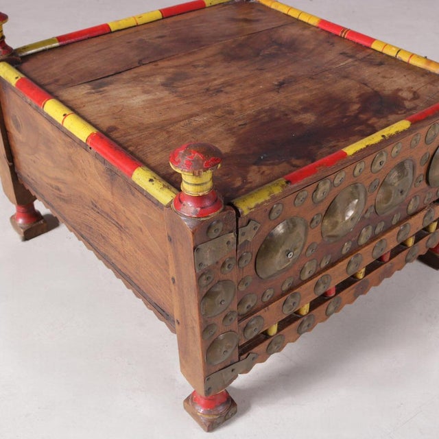 Wood Punjab Style Tea Table, Pakistan / India, 1930s For Sale - Image 7 of 9