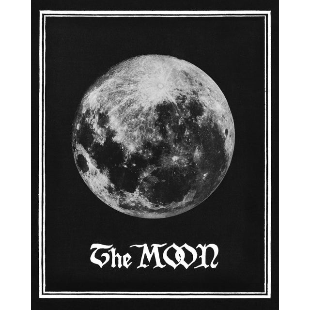 "The Moon" Contemporary Astronomy Print in Black For Sale