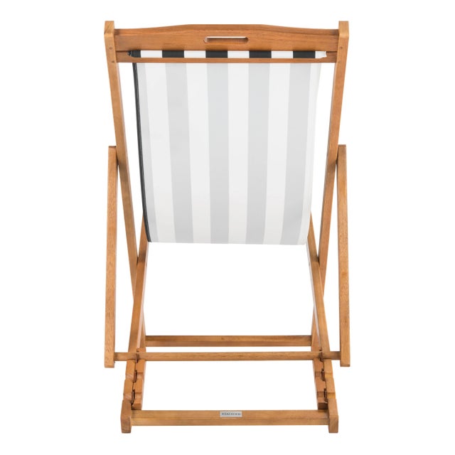 2020s Loren Foldable Sling Chair in Natural & Black & White - a Pair For Sale - Image 5 of 11