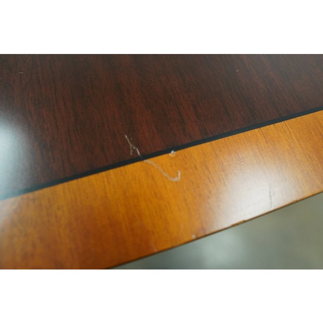 Vintage Stickley Federal Style Inlaid Mahogany Dining Room Table For Sale - Image 18 of 18