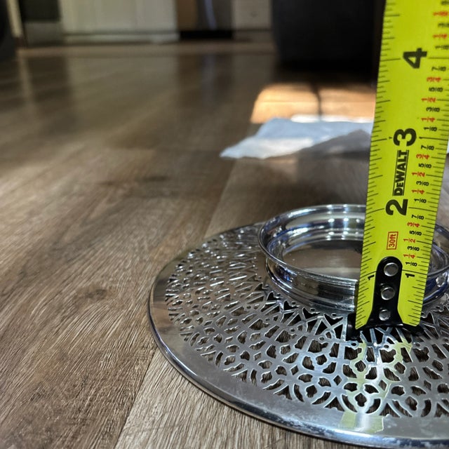 Metal Mid 19th Century Meridan Britannia Reticulated Dish 187 For Sale - Image 7 of 8