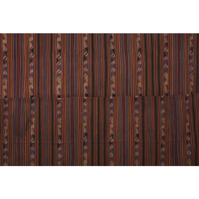 1960s Oversize Bohemian Striped Wool Kilim Rug 9' X 12'5'' For Sale - Image 6 of 12