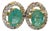 Bochic "Orient" Diamond & Emerald Stud Earrings Set In 18K Gold & Silver For Sale