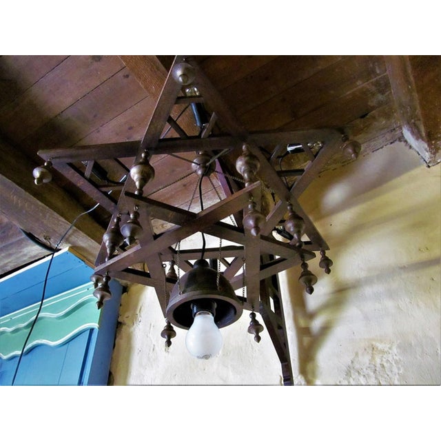Vintage Star of David Light Fixture, 1960s For Sale - Image 10 of 11