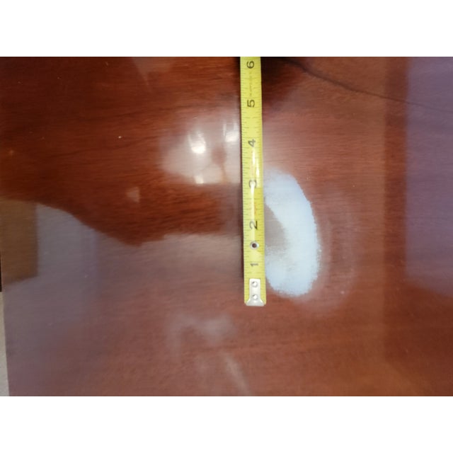 1940s Morganton Furniture Flame Mahogany Double Pedestal Dining Table--Seats 8-10 For Sale - Image 14 of 16