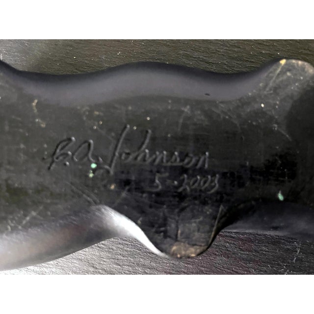 Striking Natural Malachite Specimen on Display Stand as Scholar Stone For Sale - Image 12 of 12