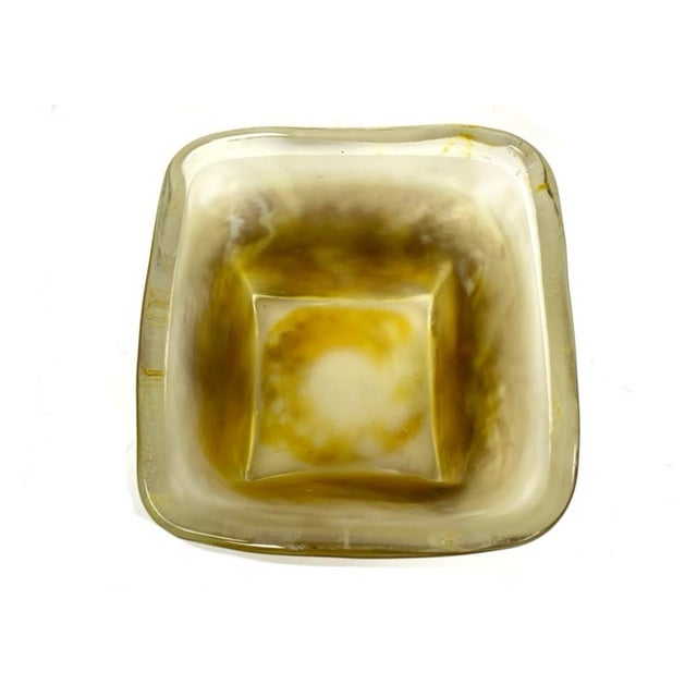 Organic Mid Century Slag Glass Vessel For Sale - Image 4 of 11