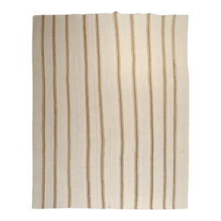 Striped Large Vintage Zabihi Collection Turkish Kilim - 10'1" x 14'2" For Sale
