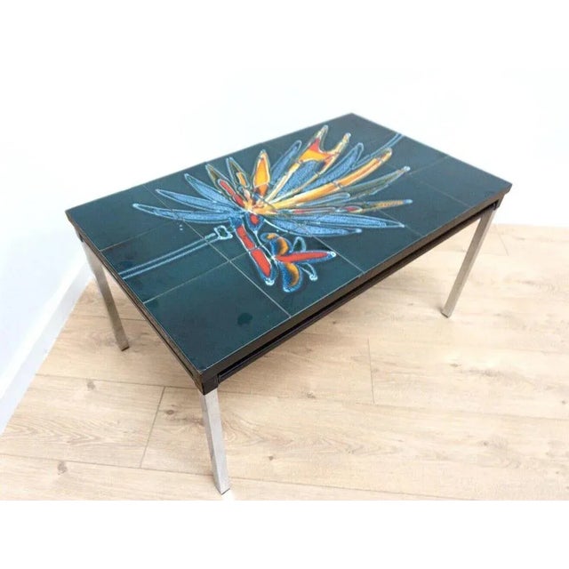 Mid-Century Belgian Tile Top Chrome Coffee Table, 1960s For Sale - Image 11 of 11