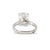 Early 21st Century 14k White Gold Igi CTW Oval Cut Lab Grown Diamond Accented Engagement Ring, Size 5.25 For Sale - Image 5 of 8
