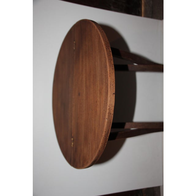 Small Round Folding Wooden Side Table For Sale - Image 10 of 18