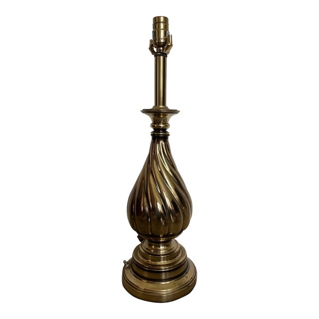 1980s Rembrandt Brass Spiral Table Lamp For Sale