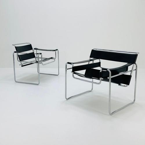 Mid-Century Black B3 Armchair in the style of Marcel Breuer, Germany, 1990s For Sale - Image 10 of 11