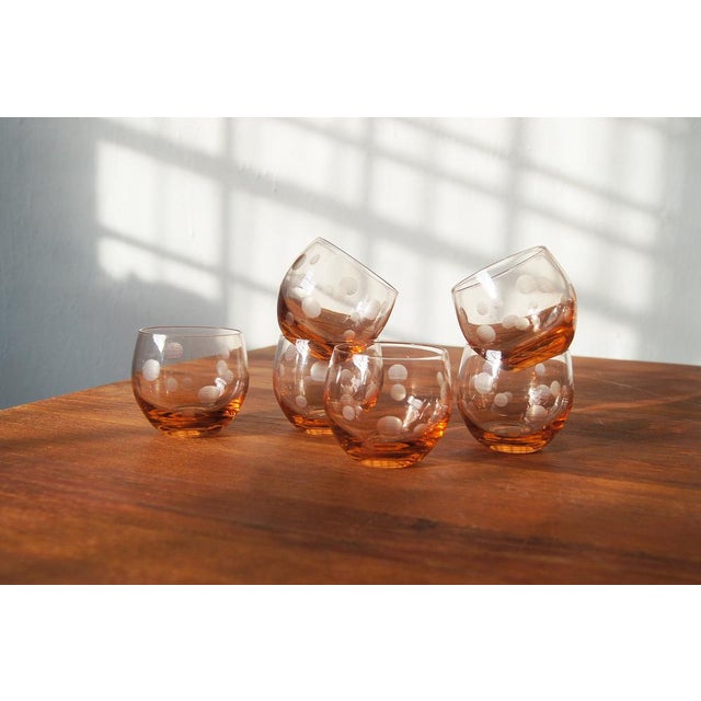 Vintage Roly Poly Glasses, 1940s, Set of 6 For Sale - Image 3 of 7