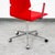 Red Mid Century Modern Office Chair Red Swivel Work Armchair Arne Jacobsen Suede MCM For Sale - Image 8 of 12