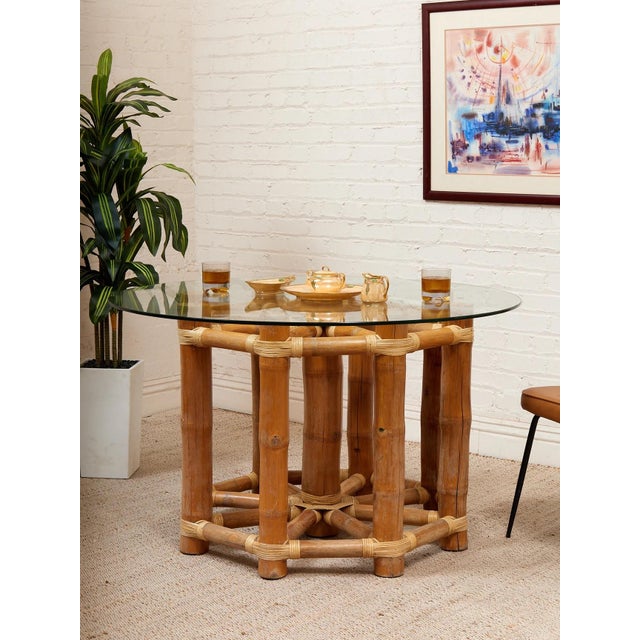 Mid 20th Century Mid 20th Century Bamboo Dining Table For Sale - Image 5 of 11