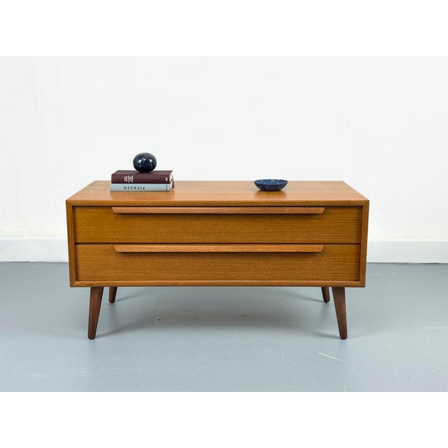 Brown Teak Lowboard with Drawers from WK Möbel, 1960s For Sale - Image 8 of 18