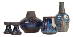 Mid-Century Danish Modern Stoneware Vases from Søholm, 1960s, Set of 5
